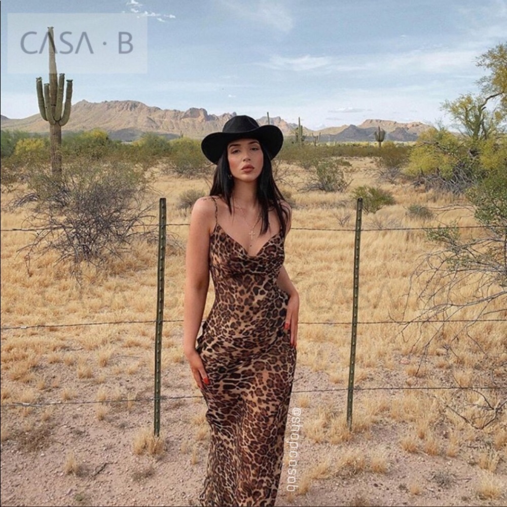 5⭐️CASA B |Vivianne Leopard Print Sheer Maxi